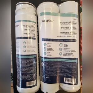Whirlpool reverse osmosis replacement membrane and 2 pack pre/post filters